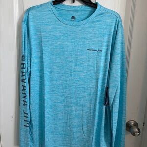 Havana Jim Men's UPF Blue Long Sleeve Shirt